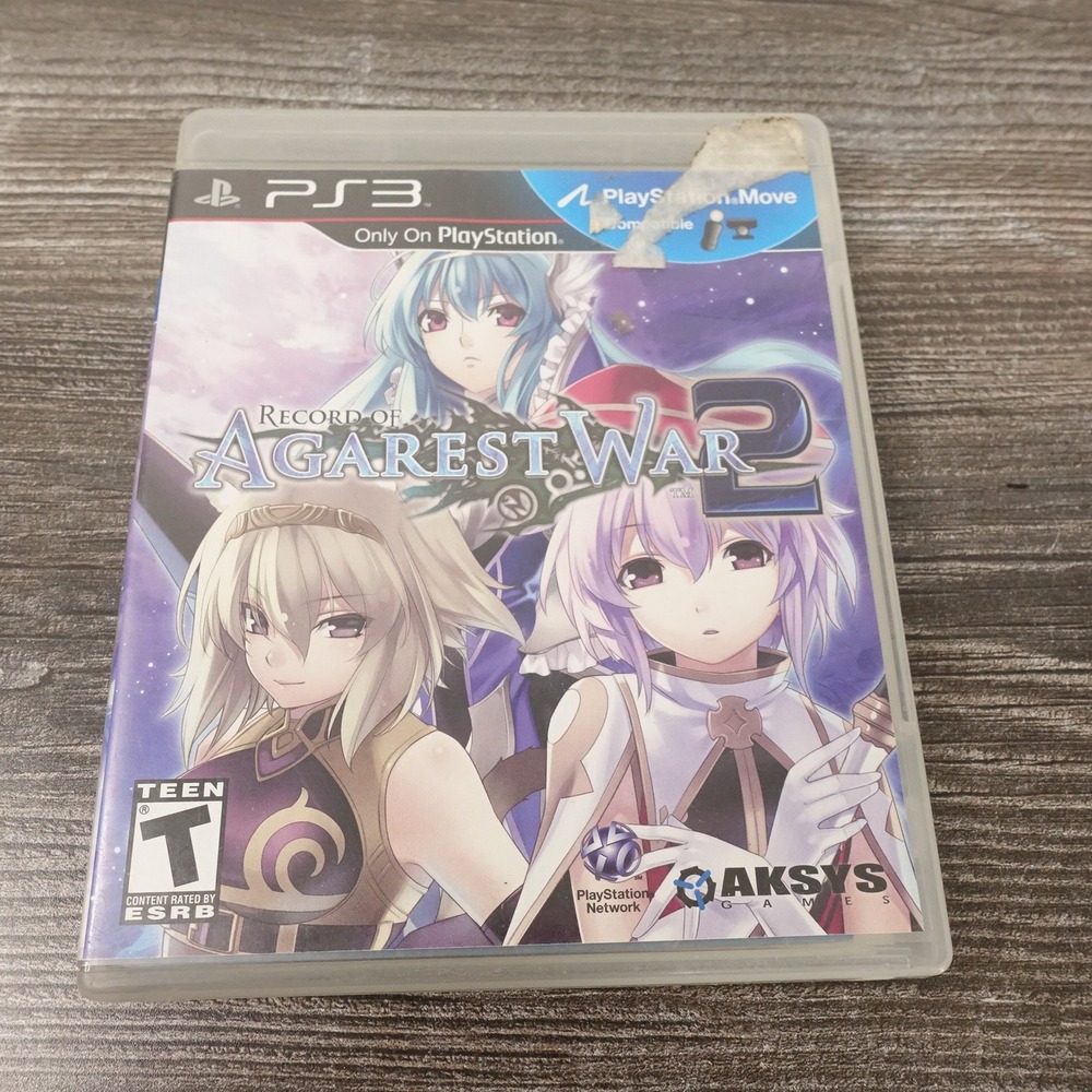 Aksys Record of Agarest War 2 PS3 PlayStation 3 Good RPG Anime Move BLUS30881